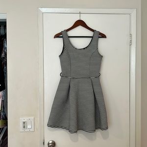 Black and white stripped dress